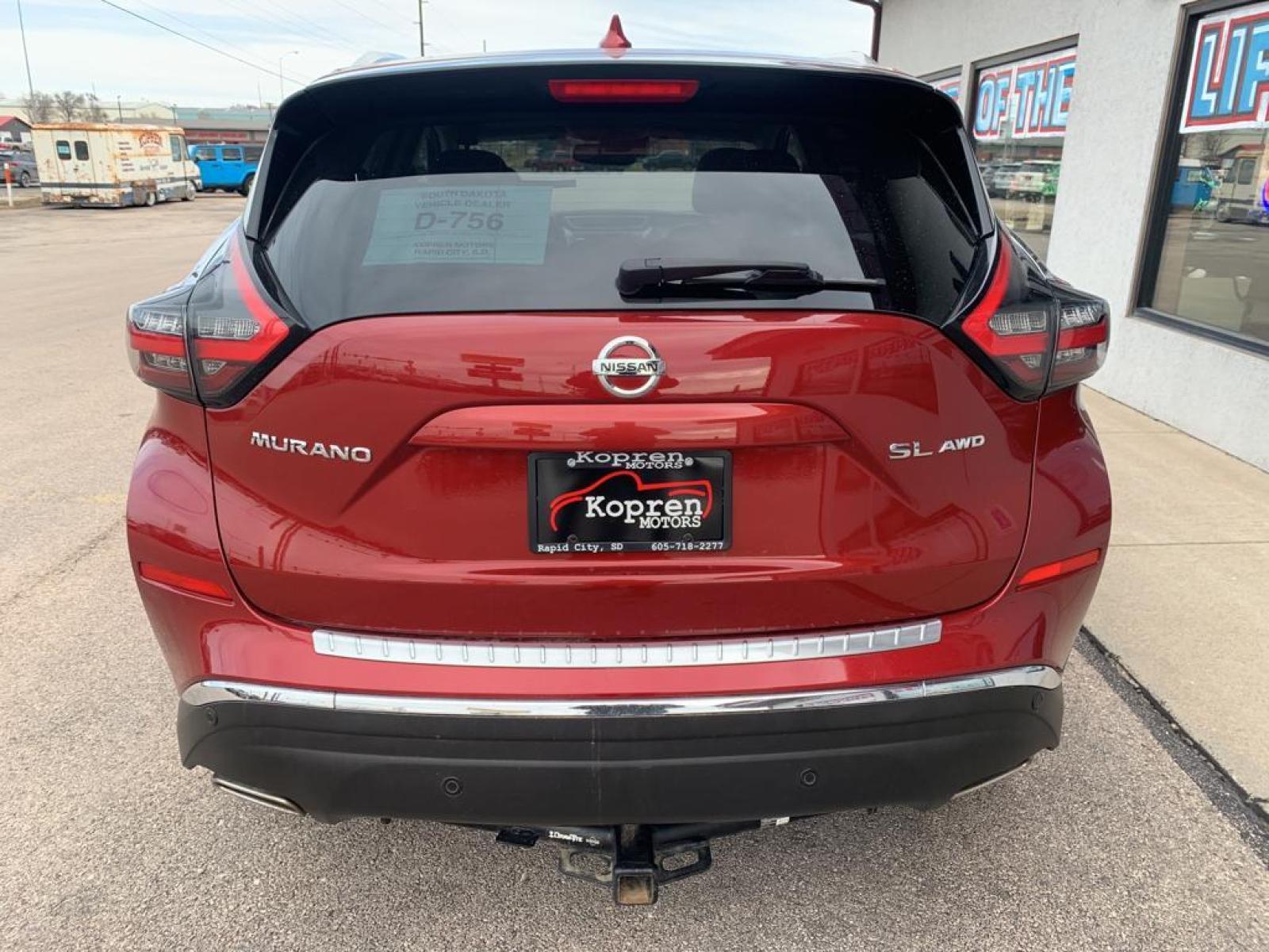 2020 Cayenne Red Metallic Nissan Murano SL (5N1AZ2CS3LN) with an V6, 3.5L engine, CVT transmission, located at 222 N Cambell St., Rapid City, SD, 57701, (866) 420-2727, 44.081833, -103.191032 - Photo #5