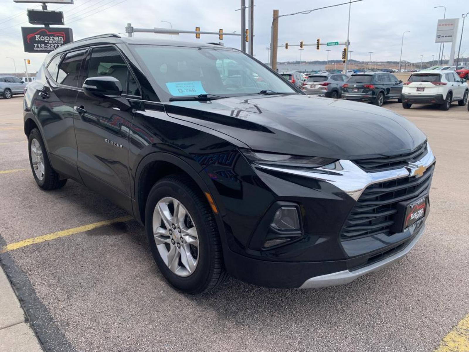 2021 BLACK /Jet Black Chevrolet Blazer LT (3GNKBHRS6MS) with an V6, 3.6L engine, 9-speed automatic transmission, located at 222 N Cambell St., Rapid City, SD, 57701, (866) 420-2727, 44.081833, -103.191032 - Photo #3